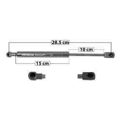 AMORTIGUADOR COFRE BW X3 04-10 28.5 15 10 ENTRADA TIPO 1 ENTRADA 2 TIPO 9 750 168.61 76.48 690 155.12 70.36 SPART SP-9071 TWN TUR Derecho/Izquierdo