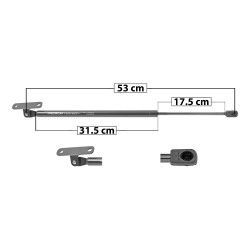 AMORTIGUADOR 5TA PUERTA NS PATHFINDER 96-04 53 31.5 17.5 ENTRADA TIPO 0 ENTRADA 2 TIPO 0 680 152.87 69.34 740 166.36 75.46 SPART SP-7049 TUR Derecho/Izquierdo