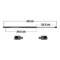 AMORTIGUADOR COFRE VW TIGUAN 18-22 69 39.5 25.5 ENTRADA TIPO 9 ENTRADA 2 TIPO 9 360 80.93 36.71 300 67.44 30.59 SPART SP-5535 TUR Derecho