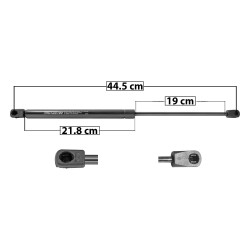 AMORTIGUADOR VIDRIO TRASERO FD EXPLORER MR MOUNTAINEER 02-03 44.5 21.2 19 ENTRADA TIPO 9 ENTRADA 2 TIPO 18 325 73.44 33.31 265 58.45 26.51 SPART SP-8144 TUR Derecho/Izquierdo