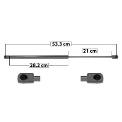 AMORTIGUADOR 5TA PUERTA AD A3 QUATTRO 04-12/COUNTRYMAN R60 04-13 53.3 28.2 21 ENTRADA TIPO 9 ENTRADA 2 TIPO 9 380 85.43 38.75 440 98.92 44.87 SPART SP-7051 TUR Derecho/Izquierdo
