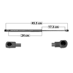 AMORTIGUADOR 5TA PUERTA FT 500 09-19 45.5 24 17.3 ENTRADA TIPO 9 ENTRADA 2 TIPO 1 320 71.93 32.63 380 85.42 38.75 SPART 8064 TUR Derecho/Izquierdo