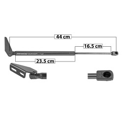 AMORTIGUADOR 5TA PUERTA SZ SWIFT 05-10 44 23.5 16.5 ENTRADA 2 TIPO 9 390 87.67 39.77 450 101.16 45.89 SPART 8228 TUR Derecho