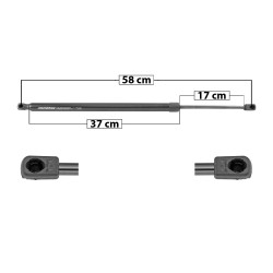 AMORTIGUADOR 5TA PUERTA TY RAV4 19-22 MANUAL 58 37 17 ENTRADA TIPO 9 ENTRADA 2 TIPO 9 605 136.01 61.69 665 149.48 67.8 68950-0R060 SPART TUR Derecho/Izquierdo