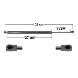 AMORTIGUADOR 5TA PUERTA MZ CX-30 20-22 58 37 17 605 136 61.69 645 145 65.77 SPART 6502 TUR Derecho/Izquierdo