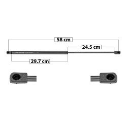 AMORTIGUADOR 5TA PUERTA HD ELEMENT 03-11 58 29.5 24.7 295 66.31 30.08 355 79.8 36.2 SPART 6419 TUR Derecho/Izquierdo