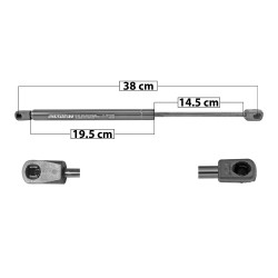 AMORTIGUADOR COFRE FD F-150/LOBO 21-22 38 19.5 14.5 270 60.69 27.53 230 51.71 23.46 SPART 6838 TUR Derecho/Izquierdo