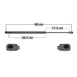 AMORTIGUADOR 5TA PUERTA DG CALIBER 07-12 48 26.5 17.5 ENTRADA TIPO 9 ENTRADA 2 TIPO 9 445 100.04 45.38 505 113.53 51.5 MANIJAUTO 7782 TUR Derecho/Izquierdo