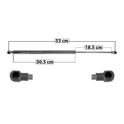 AMORTIGUADOR 5TA PUERTA BW X5 00-06 53 30.5 18.5 ENTRADA TIPO 1 ENTRADA 2 TIPO 1 500 112.4 50.98 560 125.89 57.1 MANIJAUTO 7071 TUR Derecho/Izquierdo