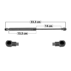 AMORTIGUADOR COFRE BW SERIE 5 525I 97-03/M5 00-03 33.3 15.5 14 ENTRADA TIPO 1 ENTRADA 2 TIPO 1 710 159.61 72.4 650 146.13 66.28 MANIJAUTO SP-8777 TWN TUR Derecho/Izquierdo