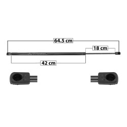 AMORTIGUADOR COFRE CV AVALANCHE/SUBURBAN GM YUKON CV TAHOE 07-14 64.5 42 18 ENTRADA TIPO 9 ENTRADA 2 TIPO 9 500 112.4 50.98 440 98.92 44.87 MANIJAUTO SP-5868 TUR Derecho