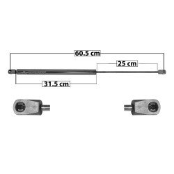 AMORTIGUADOR 5TA PUERTA HD CR-V 12-16 60.5 31.5 25 ENTRADA TIPO 9 ENTRADA 2 TIPO 9 365 82.06 37.22 425 95.54 43.34 MANIJAUTO 6111 TUR Derecho/Izquierdo