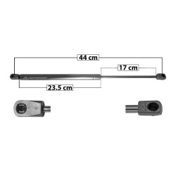 AMORTIGUADOR COFRE FD SUPER DUTY 99-06/F-350 97-03 44 23.5 17 ENTRADA TIPO 18 ENTRADA 2 TIPO 9 460 103.41 46.91 400 89.92 40.79 MANIJAUTO 8173 TUR Derecho/Izquierdo