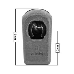 AMORTIGUADOR REPUESTO TERMINAL UN UNIVERSAL 50-23 10 MM 5 MM 3 CM RECTO 2 CM PLASTICO NEGRO MANIJAUTO TUR Derecho/Izquierdo Delantera/Trasera