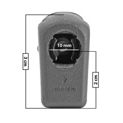 AMORTIGUADOR REPUESTO TERMINAL UN UNIVERSAL 50-23 10 MM 7 MM 3 CM RECTO 2 CM PLASTICO NEGRO MANIJAUTO TUR Derecho/Izquierdo Delantera/Trasera