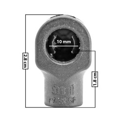 AMORTIGUADOR REPUESTO TERMINAL UN UNIVERSAL 50-23 10 MM 7 MM 2.7 CM RECTO 2 CM PLASTICO NEGRA MANIJAUTO TUR Derecho/Izquierdo Delantera/Trasera
