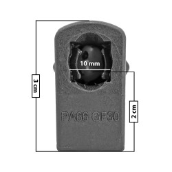 AMORTIGUADOR REPUESTO TERMINAL UN UNIVERSAL 50-23 10 MM 7 MM 3 CM TORCIDO 2 CM PLASTICO NEGRO MANIJAUTO TUR Derecho/Izquierdo Delantera/Trasera