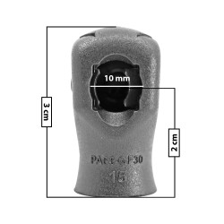 AMORTIGUADOR REPUESTO TERMINAL UN UNIVERSAL 50-23 9 MM 7 MM 3.5 CM RECTO 2 CM PLASTICO NEGRO MANIJAUTO TUR Derecho/Izquierdo Delantera/Trasera