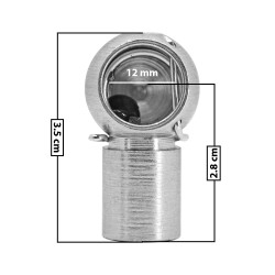 AMORTIGUADOR REPUESTO TERMINAL UN UNIVERSAL 50-23 13 MM 7 MM 3.5 CM RECTO 2.5 CM METAL CROMADO MANIJAUTO TUR Derecho/Izquierdo Delantera/Trasera