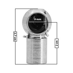 AMORTIGUADOR REPUESTO TERMINAL UN UNIVERSAL 50-23 9 MM 5 MM 2.7 CM RECTO 2 CM METAL CROMADO MANIJAUTO TUR Derecho/Izquierdo Delantera/Trasera