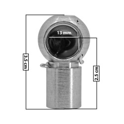 AMORTIGUADOR REPUESTO TERMINAL UN UNIVERSAL 50-23 13 MM 7 MM 3.5 CM RECTO 2.5 CM METAL CROMADO MANIJAUTO TUR Derecho/Izquierdo Delantera/Trasera
