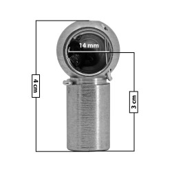 AMORTIGUADOR REPUESTO TERMINAL UN UNIVERSAL 50-23 13 MM 7 MM 4 CM RECTO 3 CM METAL CROMADO MANIJAUTO TUR Derecho/Izquierdo Delantera/Trasera