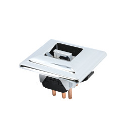 CONTROL ELECTRICO CV PICK UP/SUBURBAN/BLAZER (C10) 73-91/VAN 71-96 OD CUTLASS 87-96 CV CAPRICE 73-91/MALIBU 78-83 PT BONNEVILLE 79-87/GRAND AM 78-80 GM JIMMY 80-91 CV BLAZER (S10)/S10 82-85 DE ELEVADOR 5 PINS 1 TECLA CROMADO C/OREJAS P/TORNILLO 12VCC TWN CUB