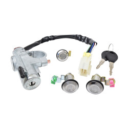SET DE CILINDROS NS D21 94-07 CON LLAVE PUERTA/ENCENDIDO/GASOLINA CON CANDADO METAL CROMO 12VCC TWN YAU YOUNG