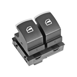 CONTROL ELECTRICO VW GOLF 2P 07-13 ST IBIZA 09-17 DE ELEVADOR 4 PINS 2 TECLAS NEGRO FILO PLATA 12VCC CHN CHIN MANIJAUTO