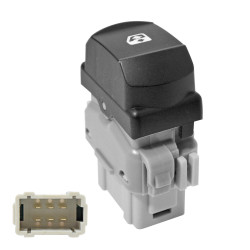 CONTROL ELECTRICO RN MEGANE II 04-10/LAGUNA 03-07 DE ELEVADOR 6 PINS 1 TECLA NEGRO 8200315013 12VCC CHN CHIN MANIJAUTO Derecho Delantera