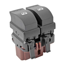 CONTROL ELECTRICO RN CLIO EURO 07-12 RN DUSTER 11-16 RN LAGUNA 03-07 RN MEGANE 04-10 RN SANDERO 07-15 RN SCENIC 05-08 DE ELEVADOR 10 PINS 2 TECLAS NEGRO BASE CAFE DOBLE CLICK 12 V CC CHN MANIJAUTO Izquierdo Delantera