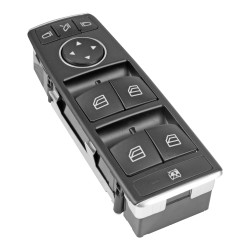 CONTROL ELECTRICO MC ML 350/500/63 12-16 DE ELEVADOR 3 PINS 9 TECLAS NEGRO FILO CROMADO PARA ESPEJOS AUTOABATIBLES 1669054400 12VCC CHN CHIN MANIJAUTO