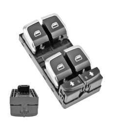 CONTROL ELECTRICO AD A3 13-18/A6 11-15/TT COUPE 11-14/Q3 13-19/A8 10-14/A7 11-15 10 PINS 6 TECLAS NEGRO 4GD959851D FILO PLATA 12VCC CHN CHIN MANIJAUTO
