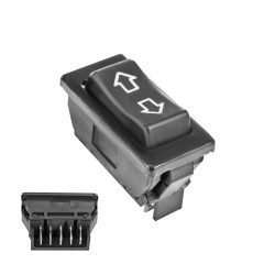 CONTROL ELECTRICO UN UNIVERSAL 90-12 DE ELEVADOR 5 PINS 1 TECLA NEGRO 12VCC CHN CHIN MANIJAUTO Derecho/Izquierdo Delantera/Trasera