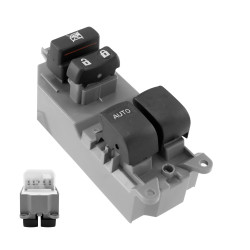 CONTROL ELECTRICO TY YARIS 2 PUERTAS 06-11 DE ELEVADOR 10 PINS 4 TECLAS NEGRO BASE GRIS 84820-0D100 12VCC CHN CHIN MANIJAUTO Izquierdo Delantera