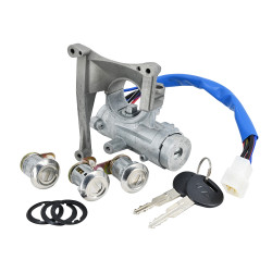 SET DE CILINDROS DG ATOS 00-11 CON LLAVE PUERTA/CAJUELA/ENCENDIDO METAL CROMADO 12VCC CHN MANIJAUTO CHIN