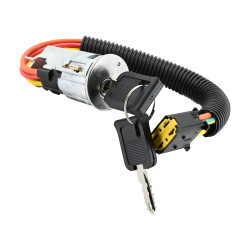 CILINDRO DE ENCENDIDO RN MEGANE I 01-04 RN SCENIC 01-04 CON LLAVE 1 PIEZA 4 PINS METAL CROMADO 12 V CC CHIN MANIJAUTO 7701469419/7701494694 Derecho Delantera