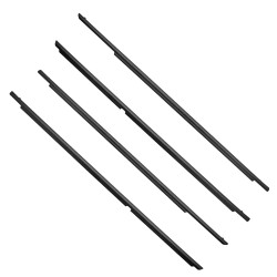 MOLDURA BOTAGUA JUEGO 4 PIEZAS NEGRO FILO CROMADO MANIJAUTO CHN 7572006100+7571006100+7574006080+7573006080 Derecho/Izquierdo Delantera/Trasera