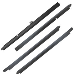 MOLDURA BOTAGUA DELANTERAS 68 CM / TRASERAS 69 CM JUEGO 4 PIEZAS NEGRA GENERICA TWN 55360642AB/55360643AB/55360644AA/55360645AA Derecho/Izquierdo Delantera/Trasera