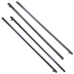 MOLDURA BOTAGUA NS TIIDA SEDAN 07-17 NS TIIDA HATCHBACK 07-13 4/5 PUERTAS DELANTERA 111 CM / TRASERA 97.2 CM JUEGO 4 PIEZAS NEGRA TIPO ORIGINAL TWN 80820-1JZ0A/80821-1JZ0A/82820-1JZ0A/82821-1JZ0A Derecho Delantera Exterior
