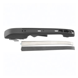 MANIJA EXTERIOR VW ATLANTIC 81-87/CARIBE 77-87/GOLF/JETTA A2 87-92 PATA CURVA NEGRA/CROMO PLASTICO TWN HUSHAN 193839206A Derecho Trasera