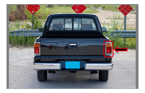 86-93 Mazda Pick Up Calavera Trasera Filo Cromado Derecho