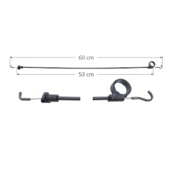 CHICOTE CERRADURA VW POINTER 97-05 4 PUERTAS 60 CM BRA HUSHAN 373839085 Izquierdo Trasera