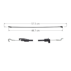 CHICOTE CERRADURA VW POINTER 06-10 4 PUERTAS 57.5CM TWN HUSHAN Derecho/Izquierdo Trasera