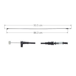 CHICOTE CERRADURA FD KA 01-08 93.5CM TWN HUSHAN 97KG.B218A01.A Derecho/Izquierdo Delantera