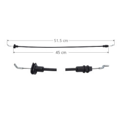CHICOTE CERRADURA FD FIESTA 03-10/ECOSPORT 04-07 51.5CM BRA GENERICA 2S65.A264A80.AC Derecho/Izquierdo Trasera