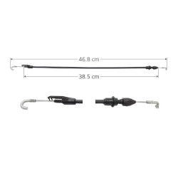 CHICOTE CERRADURA VW JETTA A4 99-07 VW JETTA CLASICO 08-15 46.8 CM CHN 1J4837085 Derecho/Izquierdo Delantera