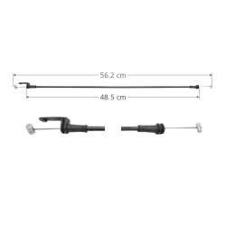 CHICOTE CERRADURA FD MONDEO 01-07 4 PUERTAS 56.2CM MEX Derecho/Izquierdo Trasera