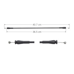 CHICOTE CERRADURA FD ECONOLINE 92-08 40.7CM CORTO TWN HUSHAN Derecho Trasera Puerta lateral abatible