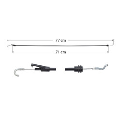 CHICOTE CERRADURA ST IBIZA 01-09 2 PUERTAS 77 CM MEX Derecho/Izquierdo Delantera